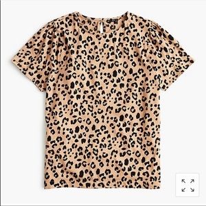Jcrew leopard puff T-shirt